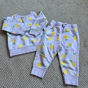 Hanna Andersson Gray and Yellow Jogger Sweatpants